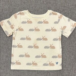 Pink Chicken Cream and Tan Bunny Tee, 2Y, Free with purchase